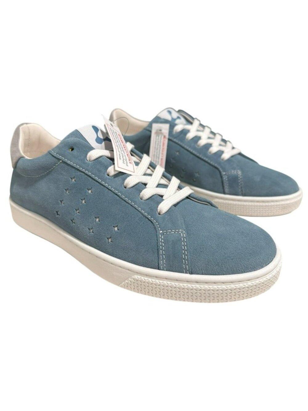 Lazo Halo Suede Sneakers Blue Size 7.5 Womens New